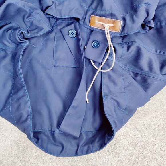 80s Vintage Hiking Jacket Navy Outdooring Coat Canvas Size XL Gorpcore Nautical - Picture 8 of 13